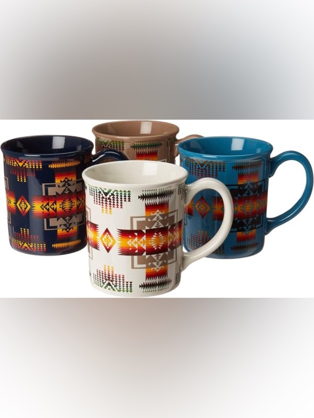 Pendleton- Chief Joseph Rich Ceramic Mugs, Set of 4